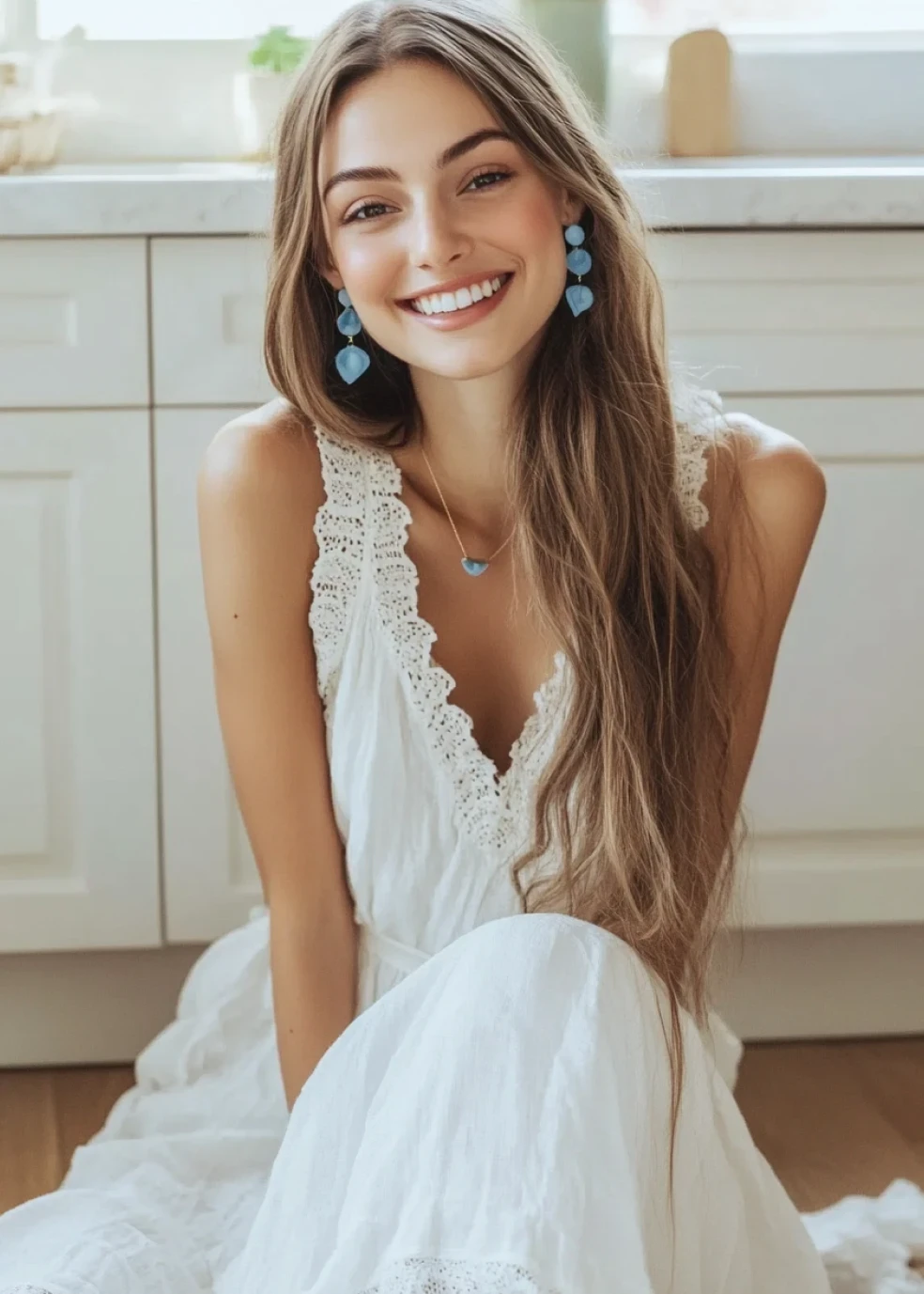 AI model generated by aoGen, a smiling young woman.